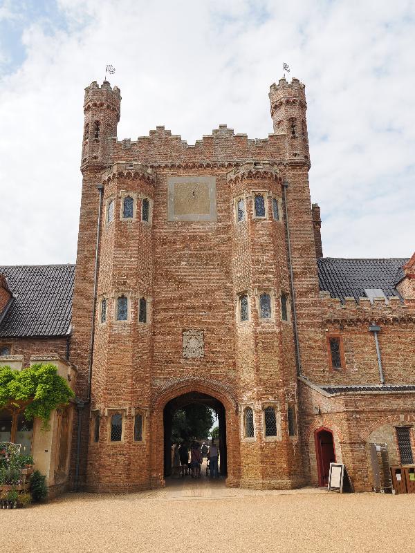 Oxburgh Estate, England: Oxburgh Hall, Gatehouse: view from inside courtyard