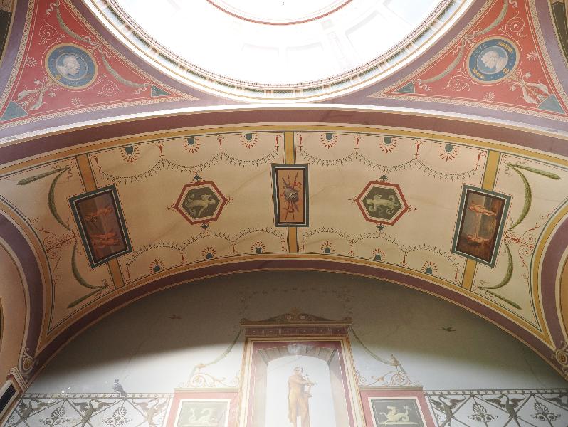 Ickworth, England: Ickworth House, The Pompeian Room: ceiling decoration