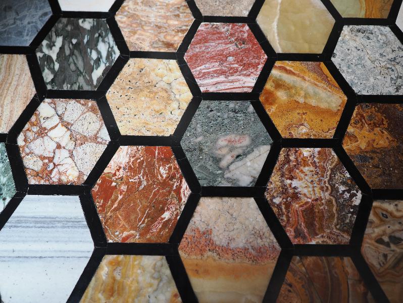 Ickworth, England: Ickworth House, The Pompeian Room: sample table