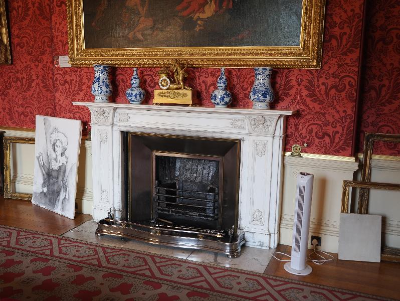 Ickworth, England: Ickworth House, Smoking Room: fireplace