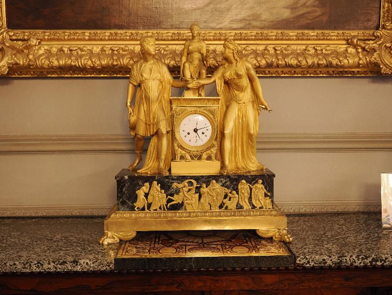 Ickworth, England: Ickworth House, Drawing Room: French clock