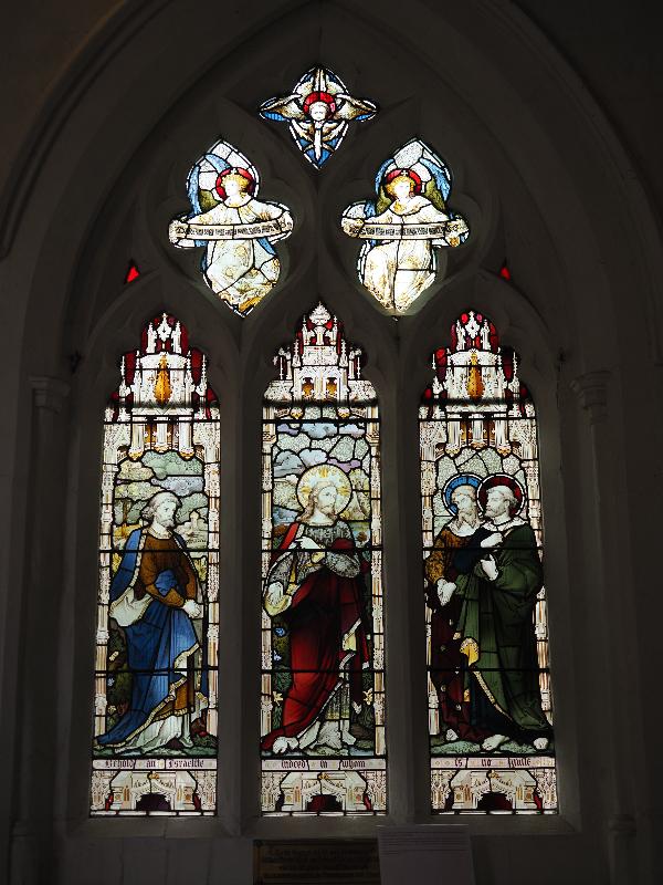 Grantchester, England: Church of St. Andrew and St. Mary: Rev William Martin Memorial Window, Jesus and Nathanael