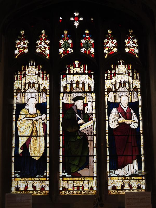 Grantchester, England: Church of St. Andrew and St. Mary: Bede, John Wycliffe and William Tyndale