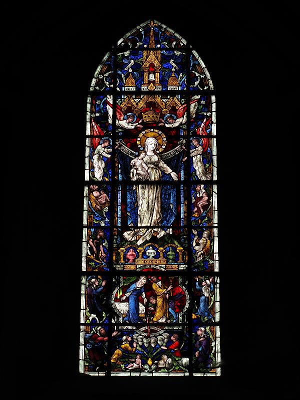 Norwich, England: Cathedral of St John the Baptist: Queen of Heaven window