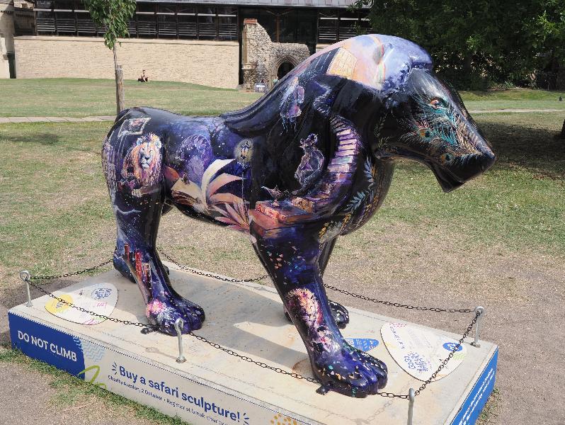 Norwich, England: Norwich Cathedral, Upper Close Lawn: Aslan's Embrace (Lois Cordelia)