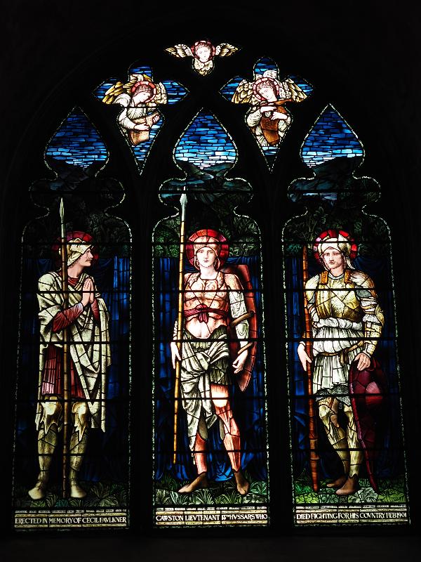 Norwich, England: Norwich Cathedral: Boer War Memorial Window (ca. 1904, Morris & Co.)