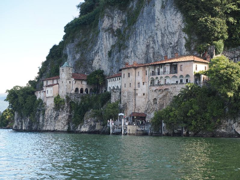 Lake Maggiore, Italy: view of Santa Caterina del Sasso