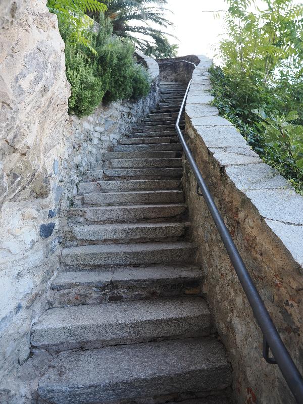 Santa Caterina del Sasso, Italy: steps up to hermitage