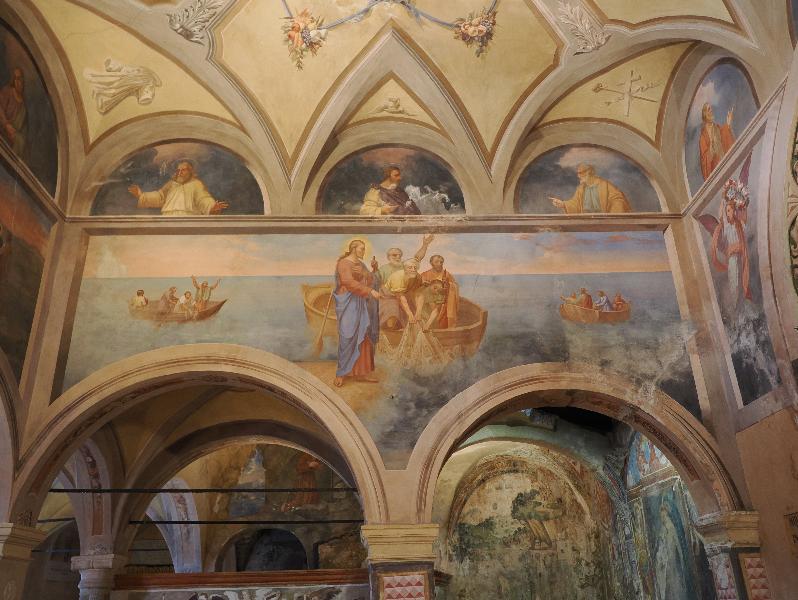 Santa Caterina del Sasso, Italy: chapel: Jesus and Fishermen, wall painting