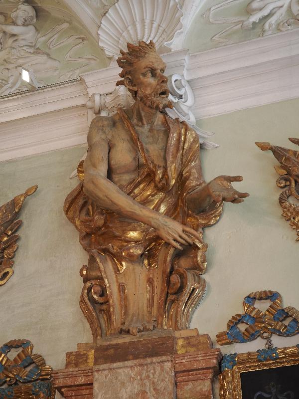 Isola Bella, Italy: Palazzo Borromeo, La Sala del Trono (The Throne Room): telamon