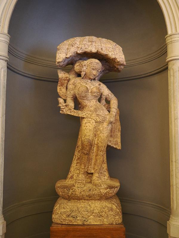 Isola Bella, Italy: Palazzo Borromeo, Grotto exit: Apsaras (celestial nymph of the waters) (10th-11th century AD, Bhubaneswar, India)