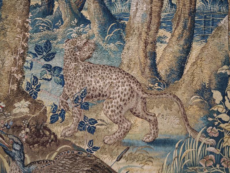 Isola Bella, Italy: Palazzo Borromeo, La Galleria degli Arazzi (The Tapestry Gallery): lion, detail (16th century Flemish)