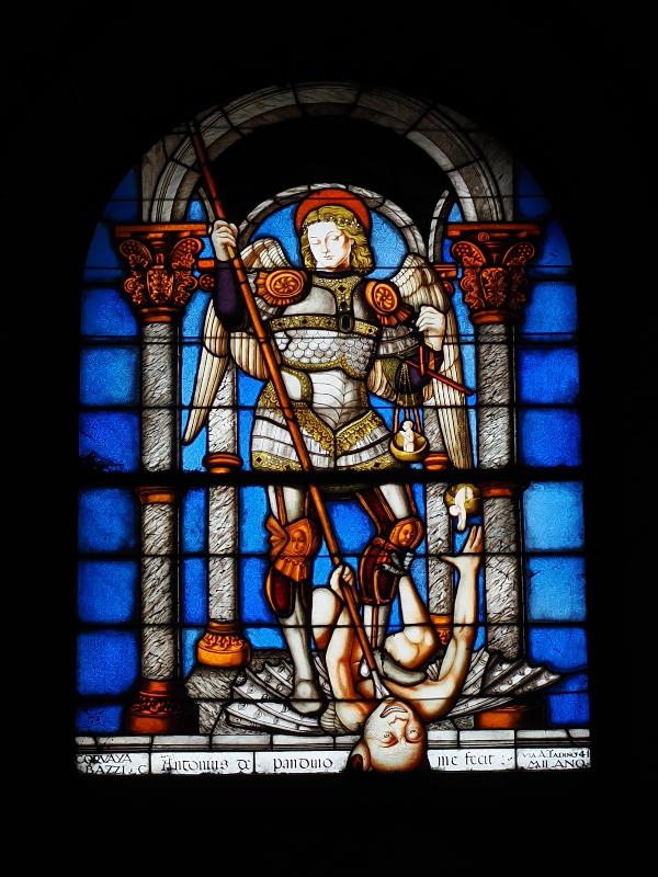 Bellagio, Italy: Basilica di San Giacomo: St George and the Dragon (designed by Antonius of Pandino, made by Corvaya Bezzi of Milan)