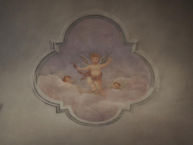 Bellagio, Italy: Church of San Giorgio: chancel ceiling painting
