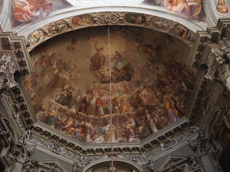 Como, Italy: Basilica di San Fedele: Paradise (1623, Isidoro Bianchi)