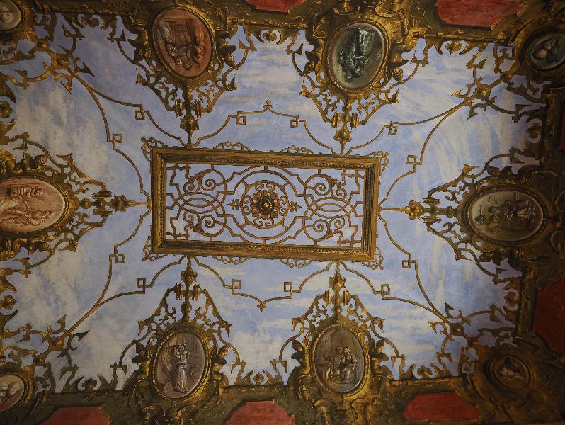 Varenna, Italy: Villa Monastero, Mornico Parlour: ceiling