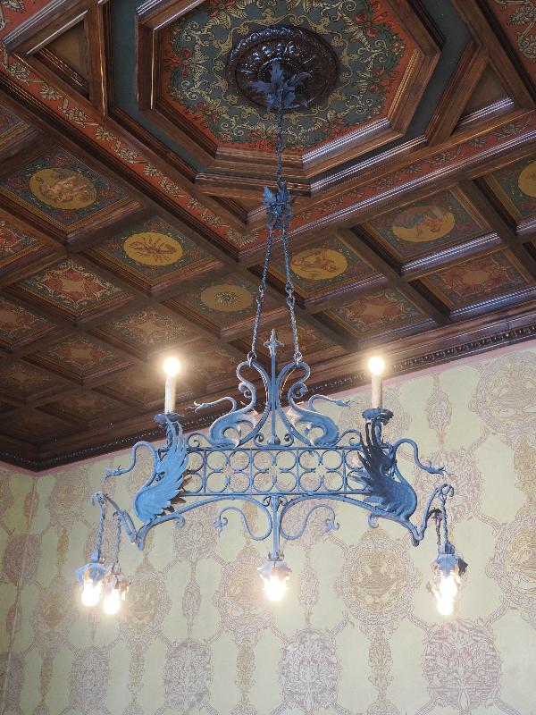 Varenna, Italy: Villa Monastero, Council Chamber: light fixture