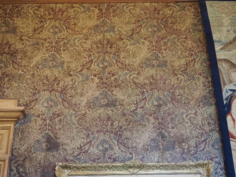 Varenna, Italy: Villa Monastero, Black Room: wallpaper