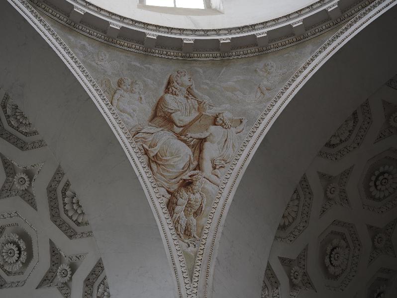 Bellagio, Italy: Villa Melzi, chapel: pendentive, St John (design by Giuseppe Bossi, painted by Angelo Monticelli)