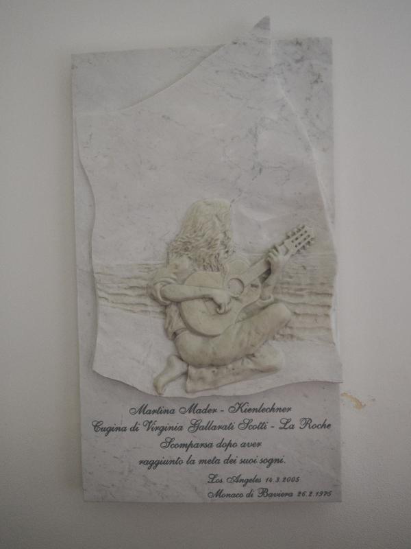 Bellagio, Italy: Villa Melzi, chapel: Martina Mader memorial (drowned in Los Angeles, 2005)