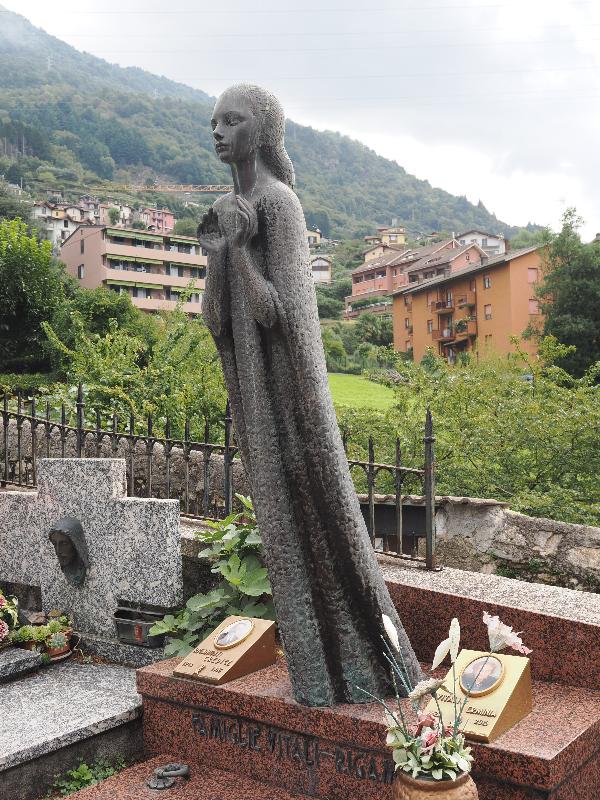 Bellano, Italy: Communal Cemetery: Vitali and Rigamonti monument