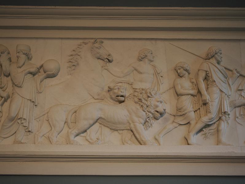 Tremezzina, Italy: Villa Carlotta, Marble Hall: Gift of Lions and Panthers (Triumphal Entry of Alexander the Great into Babylon, between 1818 and 1828, Bertel Thorvaldsen)