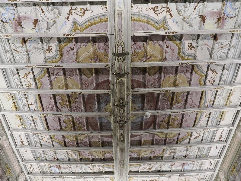 Tremezzina, Italy: Villa Carlotta, Dining Room: painted ceiling (ca. 1760)