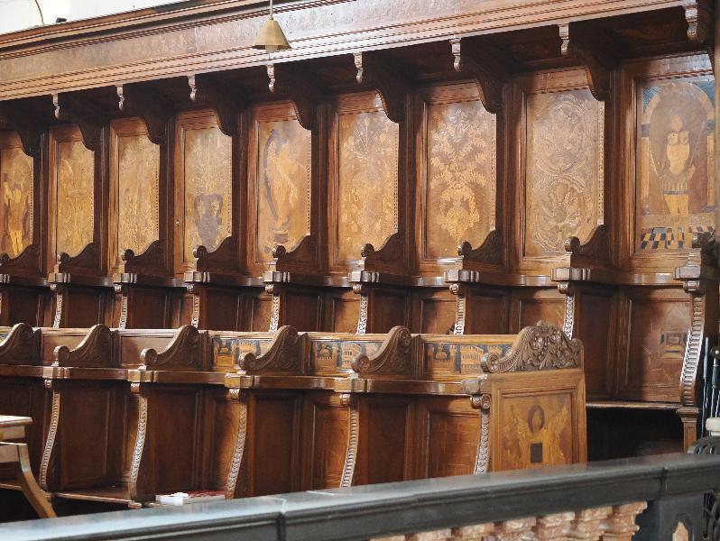 Milan, Italy: Basilica di Santa Maria delle Grazie: choir stalls