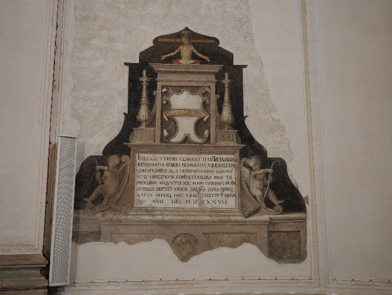 Milan, Italy: Basilica di Santa Maria delle Grazie: wall painting, Thomas Memorial