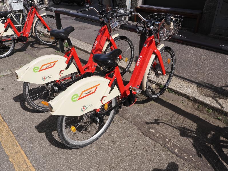 Milan, Italy: Via Bernardino Buttinone: Milan rental bikes