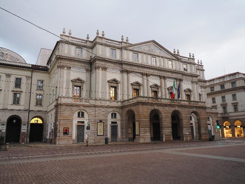 Milan, Italy: Teatro alla Scala: view, early morning