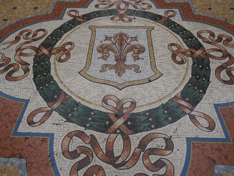Milan, Italy: Galleria Vittorio Emanuele II: Florence coat of arms