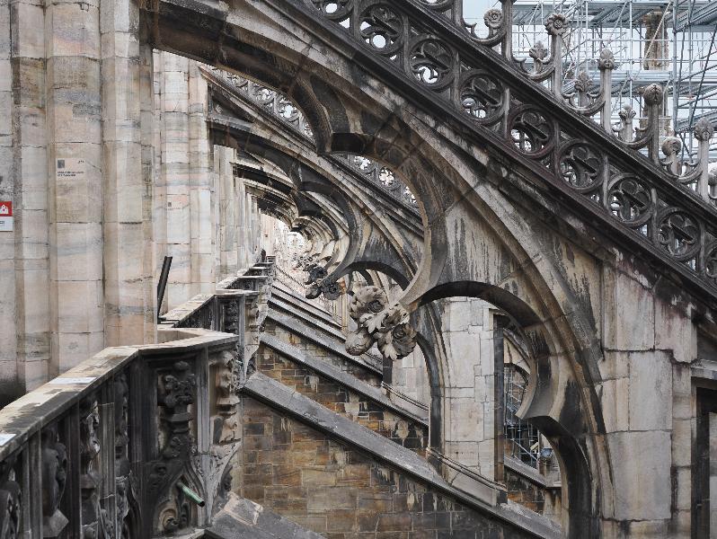 Milan, Italy: Duomo di Milano: flying buttresses