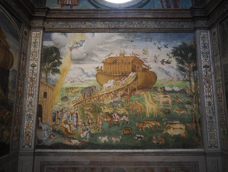 Milan, Italy: Chiesa di San Maurizio al Monastero Maggiore: The Chapel of the Flood, Noah's Ark (ca. 1556, Aurelio Luini)