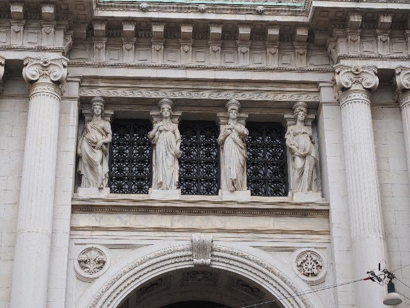 Milan, Italy: Banca d'Italia: caryatids