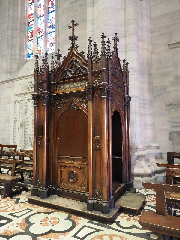 Milan, Italy: Duomo di Milano: confessional