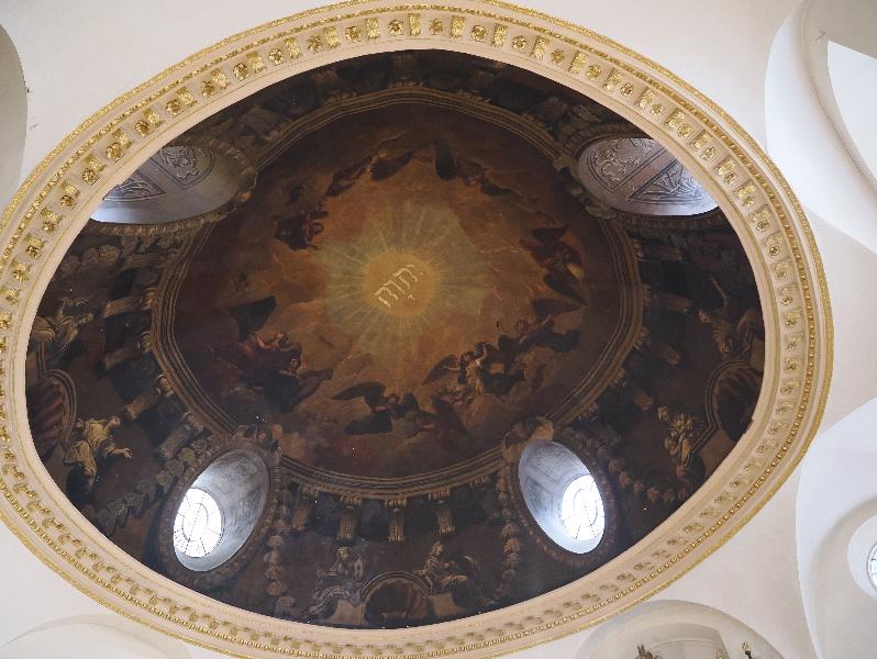 London, England: St Mary Abchurch: dome (1708, painted by William Snow)