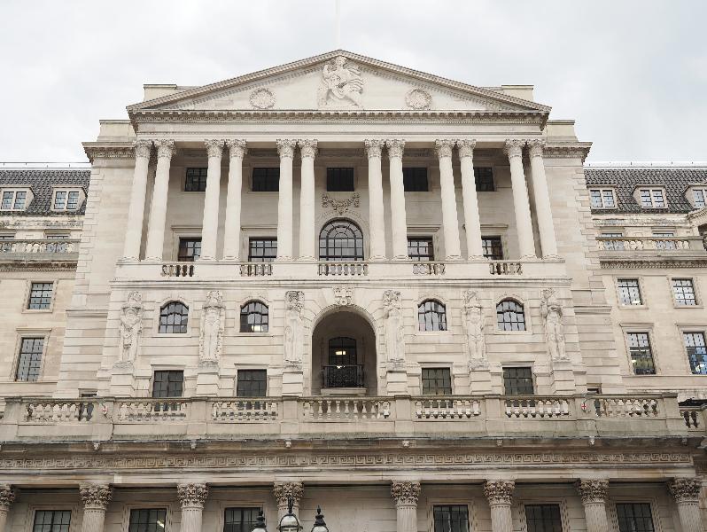London, England: Bank of England: facade