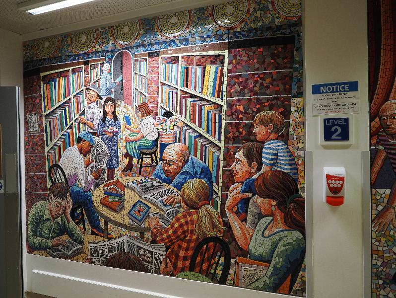 Cambridge, England: Addenbrooke's Hospital: The Library (2007, Jim Anderson)