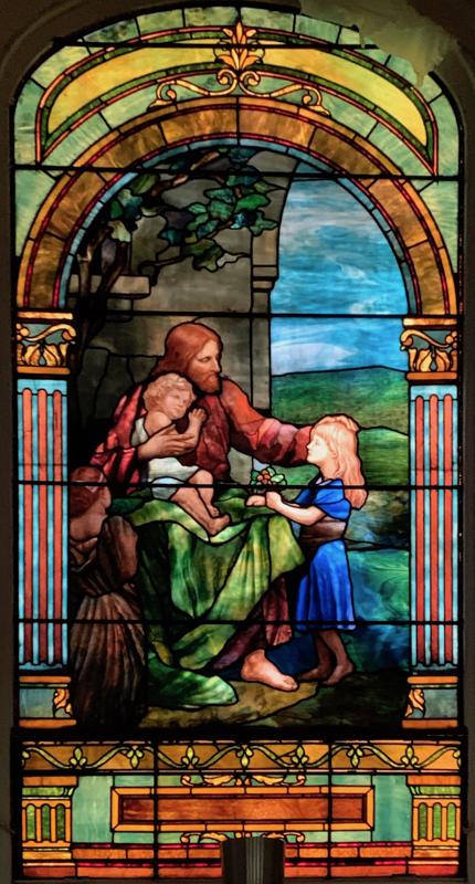 Dodd Memorial Window:  Christ and the Little Children