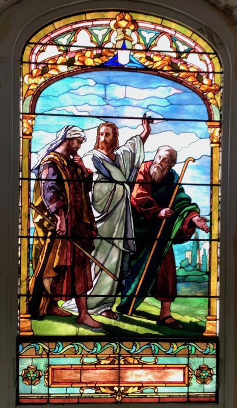 Hunter Memorial Window:  The Walk to Emmaus