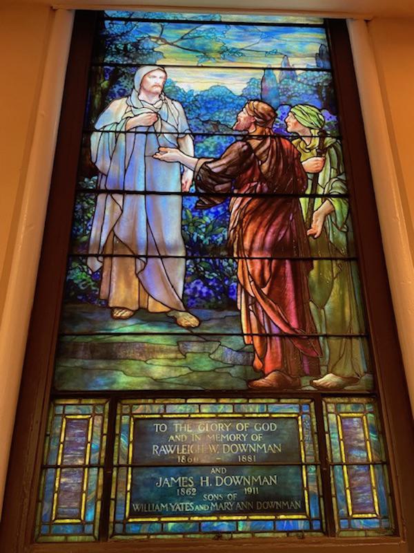 Downman Memorial Window:  Christ on the Road to Emmaus