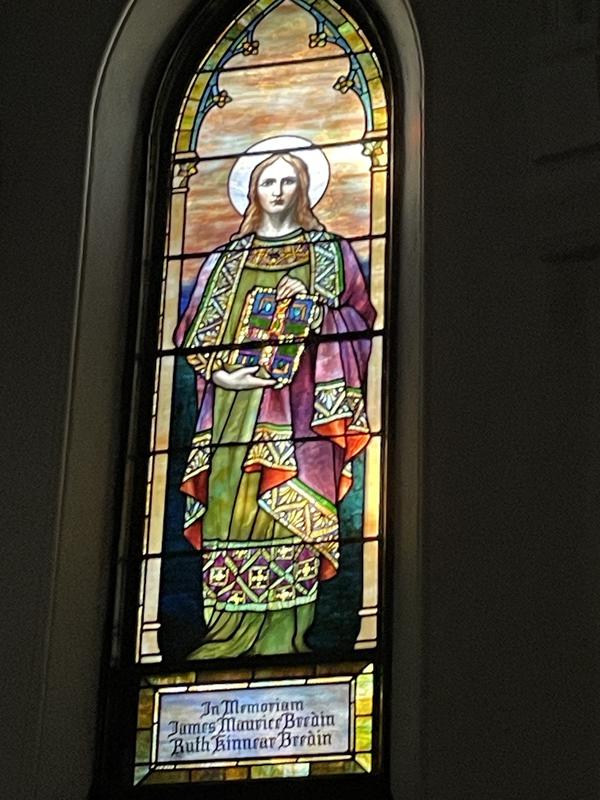 Bredin Memorial Window:  Christ and Four Evangelists