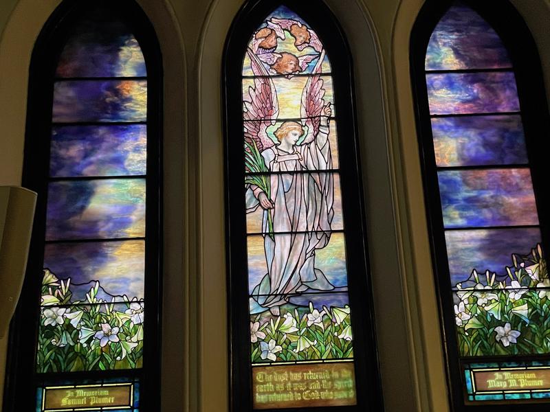Plumer Memorial Window:  Angel and Cherubs' Heads