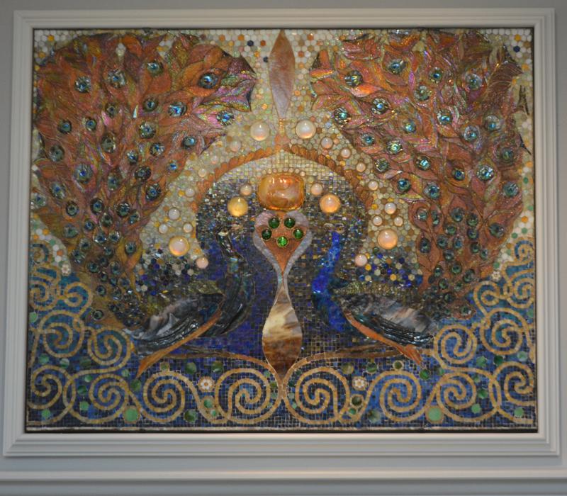Peacock mosaic