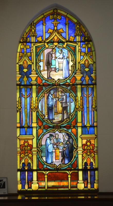 Levere Memorial Window:  Good Samaritan and Scenes from the Life of William Collin Levere