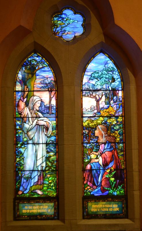Pierce Memorial Window:  Christ and Mary in the Garden