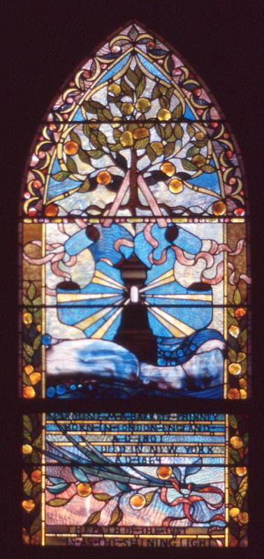 Phinney Memorial Window:  ornamental with lighthouse