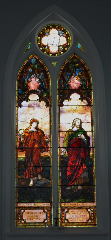 Hibbard and Gold Memorial Window:  Faith and Our Saviour