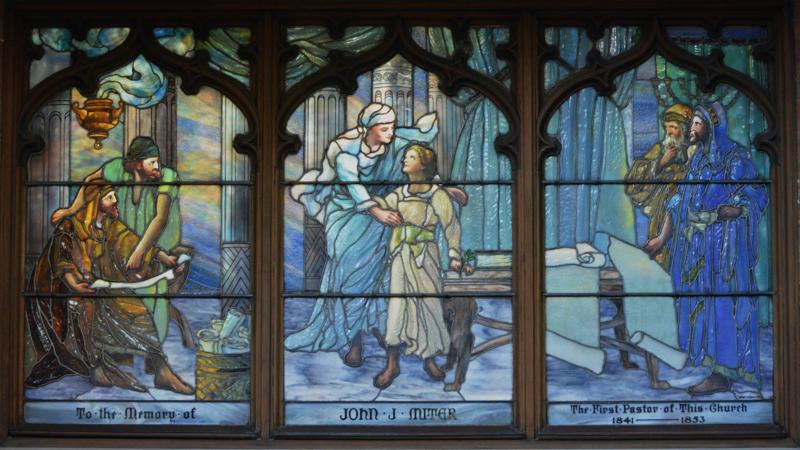 Miter Memorial Window:  Temple